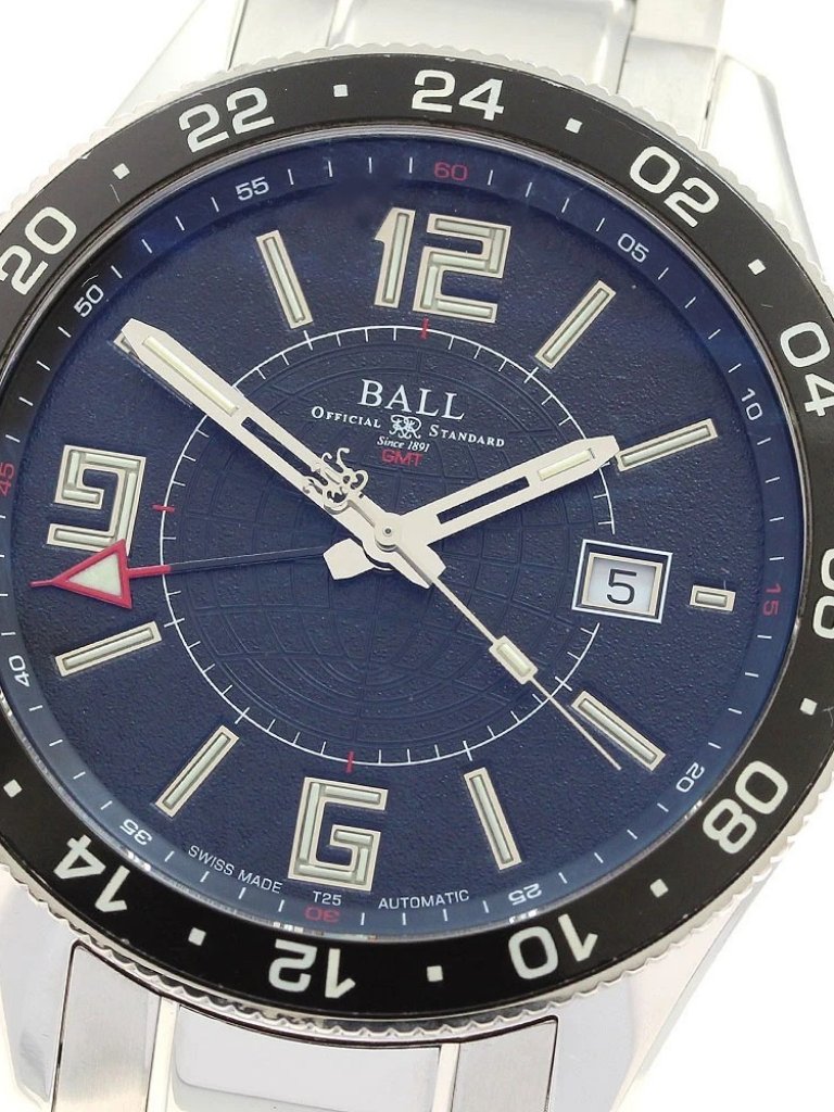 Ballwatch Engineer Master Ii Pilot Gmt Gm3090c Date Automatic Mens Watch